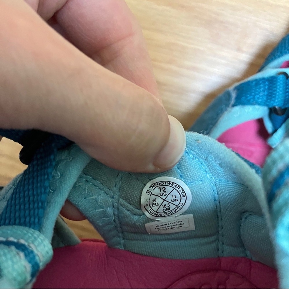 Little Kids Seacamp Size 12 Teal with Pink - Picture 4 of 5